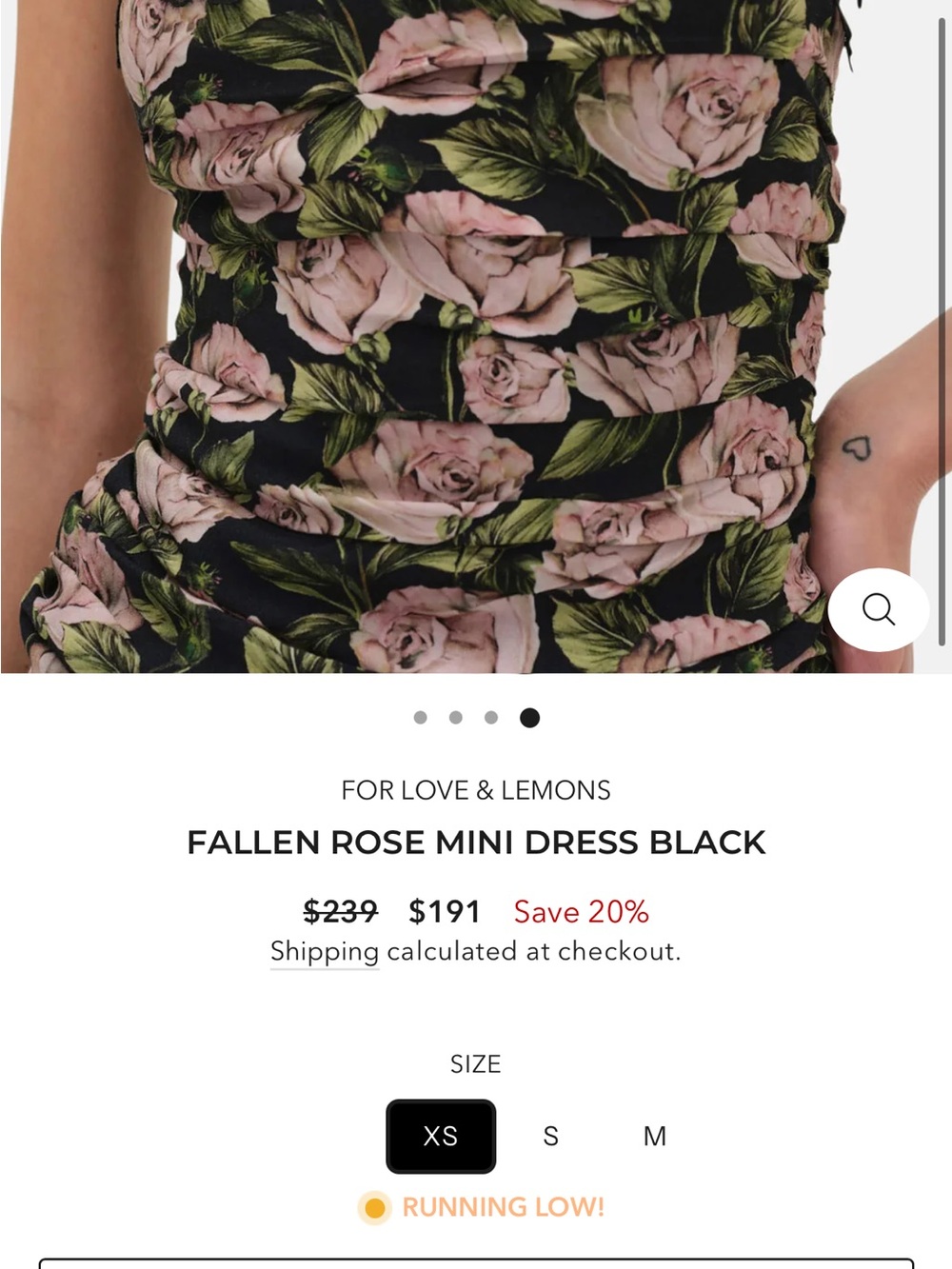 For Love and Lemons Rose Dress with Lace Trim - NWT - Picture 10 of 10